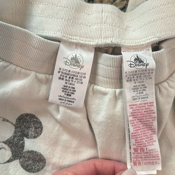 Disney Cream Jogger Sweat Pants with Mickey Mouse and friends Design kids 11/12 - Picture 13 of 15